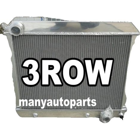 Radiador de aluminio, dimensiones 635 mm x 595 mm x 110 mm, diámetro de entrada/salida 38 mm / 45 mm, aumento del 40 % en la capacidad de refrigeración, compatible con Chevy C10/C20/C30 K10/K20 de 196 (1/5)