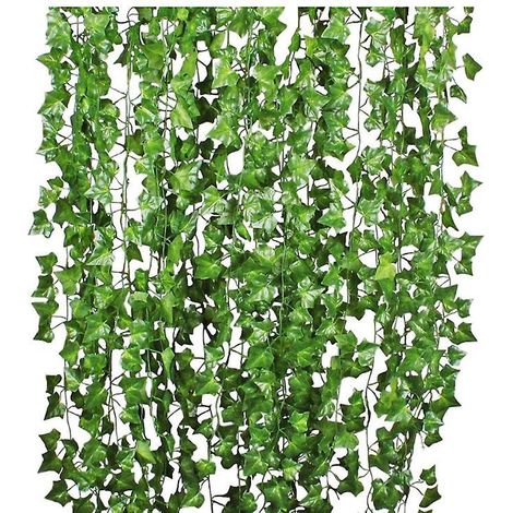 1 Pice 12 Bandes 72 Feuilles Lierre Guirlande Plantes Artificielles, Artificielle Lierre Plante, Exterieur Faux Lierre, Artificiel Guirlande Vigne (1/5)