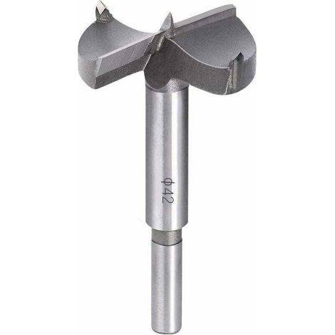 Mèches Bois, 42MM Fraise Bois Carbure, L'installation de Portes Sphériques Bois, Tiroirs, Contreplaqué, Vous aide Rapidement pour Faire des Trous Propres à Fond Plat Dans le Bois (1/5)