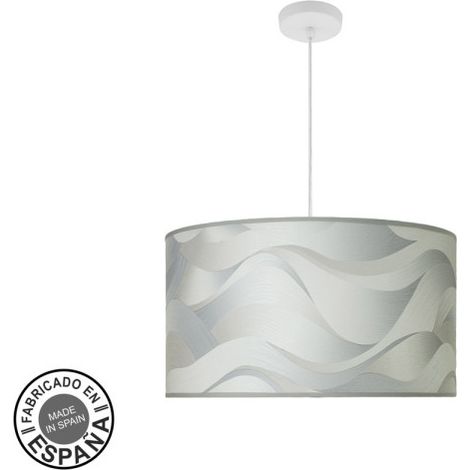Fashion Pendelleuchte 3xe27 Weiß/Wellengrau Regx50x50cm C/Diffusor