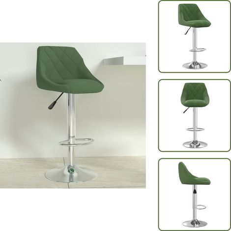 Tabouret de bar Vert foncé Velours - Tabouret De Bar - Tabouret De Comptoir - Chaise De Bar - Chaise De Comptoir - Fauteuil De Bar (1/5)