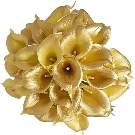 Fleurs de Lys Calla à Lue Tige, Fleur de Simulation Unique pour la Décoration de la Maison de Mariage Arrangement de Fleurs (1) (1/5)