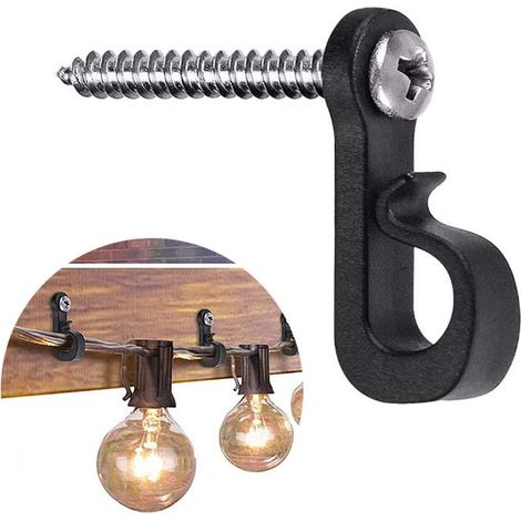 crochets vis pour suspensions légères – Q pour lumières plantes fils décoration de jardin balcon terrasse facile à installer 15 (1/5)