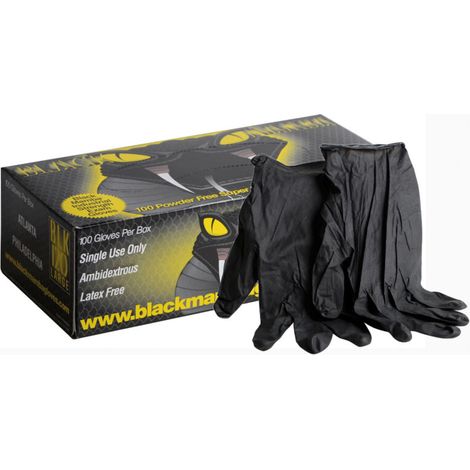 Gants Nitrile - Boîte De 100 - Taille XL 9/10 - Résistants Aux Produits Chimiques - Antidérapants - Pour Ramonage Et Entretien De Chaudières (1/3)