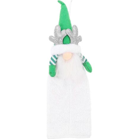 1 serviette de Noël naine sans visage, Père Noël, décoration pour la maison, décorations de Noël-Green