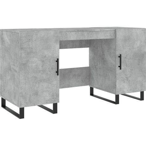 Maison Exclusive - Schreibtisch Betongrau 140x50x75 cm Holzwerkst