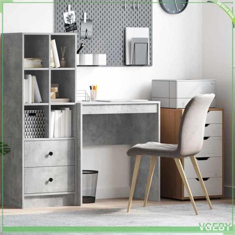 Bureau - ABI - Gris béton - 70 x 40 x 76 cm - Design moderne et élégant (1/5)
