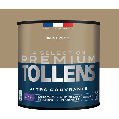 Tollens - Peinture intérieure couleurs - La Sélection Premium Velours - Ultra Couvrante - Brun Bronze 0,5 L - 6m²