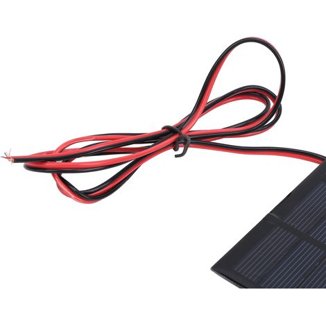12V 3W Solarpanel mit Epoxidharz + 1 Meter rotes und schwarzes Kabel (1/5)