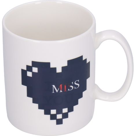 Tasse magique personnalisée motif amour, mug céramique thermosensible pour café et lait, idéale bureau maison, cadeau original (1/5)