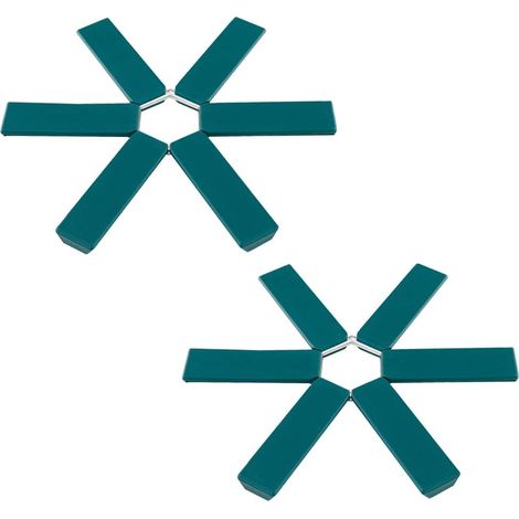 Ensemble de supports de casseroles pliables, antidérapants et résistants à la chaleur pour plats chauds et plats de service. (1/5)