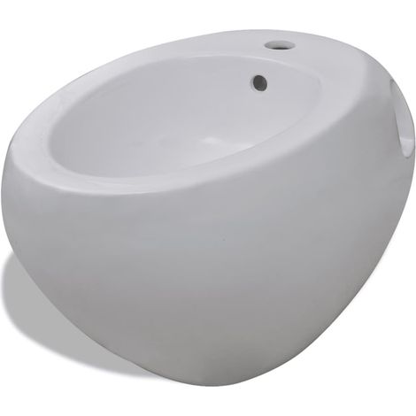 Bidet suspendu en céramique sanitaire blanc (1/5)