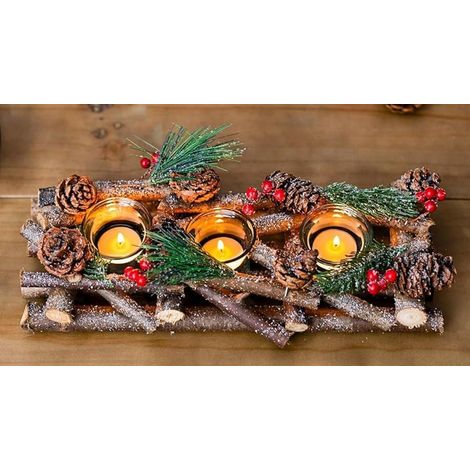 Christmas Decorations Room Decor, Candle Holder, Indoor Ornaments for Home, Christmas Table Centrepiece, Dinner Set, Kitchen Light, Table Decorations Centrepiece (1/5)