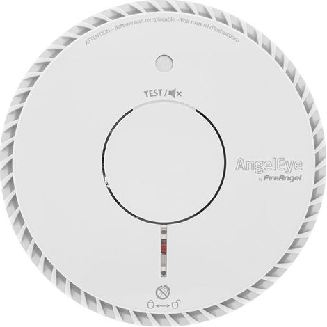 Angeleye – Détecteur de fumée certifié NF – Capteur optique – Alimentation pile lithium scellée 10 ans – Puissance sonore 85 dB(A) (1/6)
