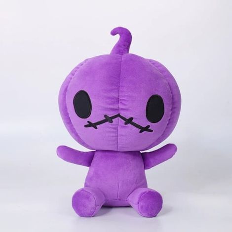 Jouet en Peluche Tête de Citrouille d'Halloween Mignon Coussinet Citrouille Super Doux / Coussin de Canapé / Décoration Citrouille Halloween Violet (1/2)