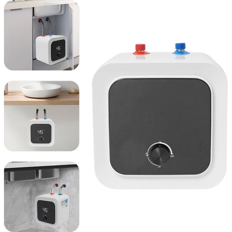 8 l 1500 W Petit chauffe-eau sous évier - Pour cuisine - Avec écran LED - Mini-chauffe-eau électrique - Pour une utilisation sous les éviers de cuisine et les lavabos (1/5)