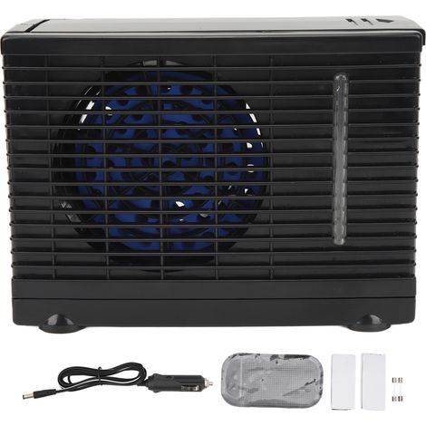 Ventilateur de voiture rafraîchisseur d’air portable 12V DC, 2 vitesses réglables, mini climatiseur pour voiture camion camping-car (1/5)