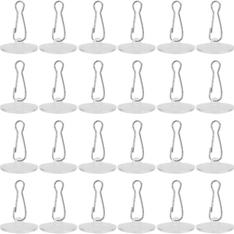 30 Crochets Adhésifs pour Plafond en Plastique, Autocollants Adhérence, Légers et Simples, pour Suspendre Rideaux Fins et Ballons en Intérieur (1/5)