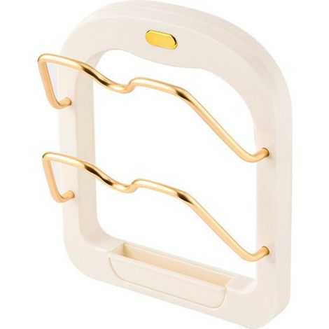 Support Pour Couvercles De Casserole - 2 Niveaux - Forme En U - ABS Non Poreux - Pour Placard Ou Cuisine - 1 Pièce (1/5)