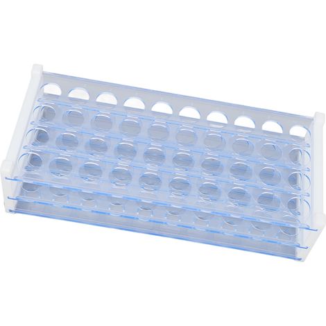 Support de tubes à essai en plastique professionnel pour laboratoire scolaire, 40 trous, porte-éprouvettes pour tubes de 18 mm. (1/5)