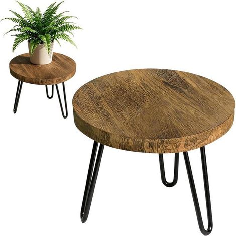 Support À Plantes En Bois De 25Cm,Support À Fleurs Rond Très Résistant,Adapté À Différentes Tailles De Pots,Pour La Décorati[CA307] (1/5)