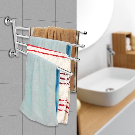Drehbarer Handtuchhalter zur Wandmontage, Hakenorganizer für Küche und Bad (1/5)