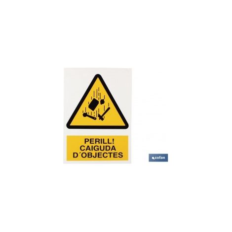Insegna in polistirolo 297x210 mm - oggetti perill caiguda