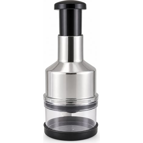 Hachoir à ail multifonction en inox — presse-ail manuel avec fonction d'épluchage (1/5)