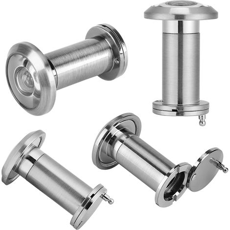 Türspion mit 200° Weitwinkel und robuster Sichtschutzabdeckung, gebürstetes Chrom (1/5)
