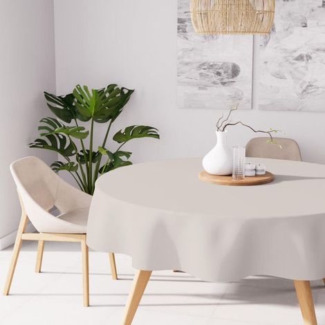 Nappe anti-tâches ronde 180 cm ALIX lin, par Soleil d'ocre