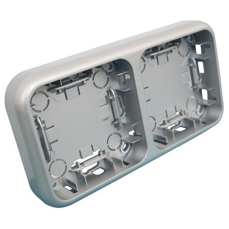 Doppelrahmen für Aufputzgeräte der Serie 36.480 silber/grau Electro Dh 36.480/MD/PG 8430552140121