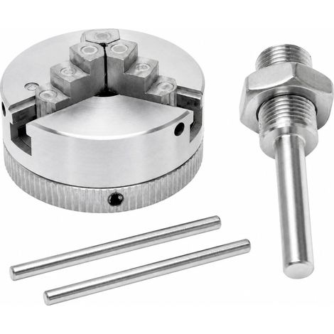 Mandrin Tour a Bois à 3 Mâchoire, M12 Mini Tour en Alliage de Zinc, 3 Mors Mandrin Manuel Perceuse Électrique Bielle, pour Travail Bois Métal Machines Outils (1/5)