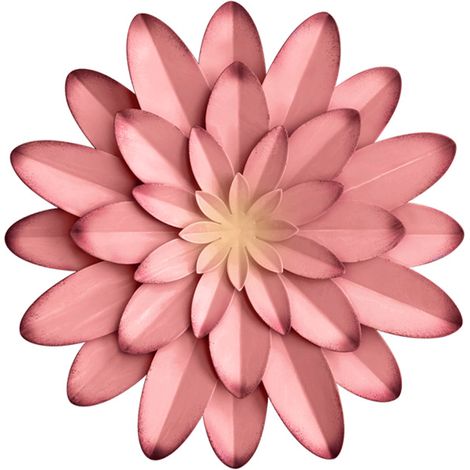 Décoration Murale Métal - Fleur 3D Relief - Pour Intérieur Et Extérieur - Salon Chambre Salle De Bain Jardin - 30 Cm (1/5)