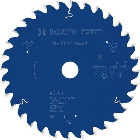 BOSCH Kreissägeblatt EXPERT Wood Außen-Ø 165 mm Zähnezahl 32 WZBohrung 20 mm Schnittbreite 1,8 mm HM (1/2)