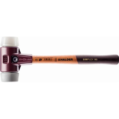 Mazza HALDER SIMPLEX TPE medio / superplastico con alloggiamento in ferro malleabile e manico in legno - D=30 mm - 3037.030