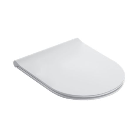 Couvercle de WC avec fermeture traditionnelle et traitement antibactérien Globo Mode ME019BI  Blanc - Duroplast