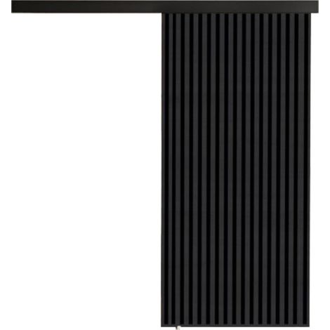 Mirjan24 – Porte coulissante 203 – Largeur 960mm – Hauteur 2050mm – Aluminium stratifié noir et anthracite – Mécanisme silencieux pour espaces modernes