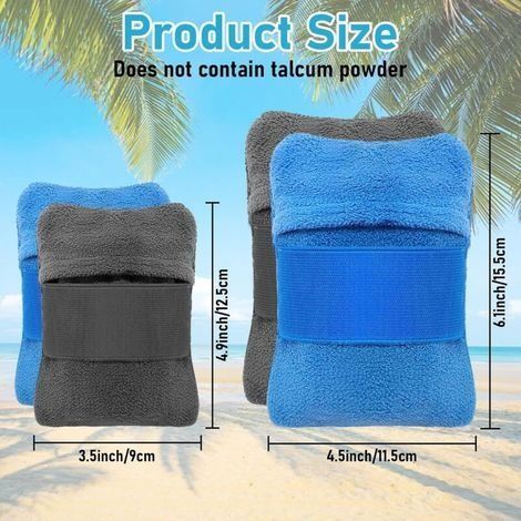Strandsandentferner, 4er-Pack Sandbeutel zur Entfernung von Sandflecken am Strand, Strandzubehör, für Strandurlaube, Campingausrüstung (1/4)