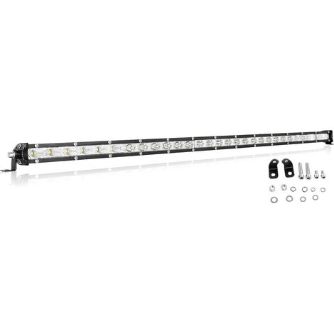 30 Pouces 150W Ultra Slim Rangée Unique LED Barre de lumière Faisceau de Point avec Support de Montage pour Tout-Terrain Ranger ATV UTV SUV (1/5)