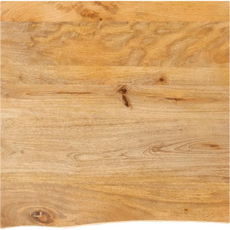 Tischplatte mit Baumkante 60x60x3,8 cm Massivholz Mango