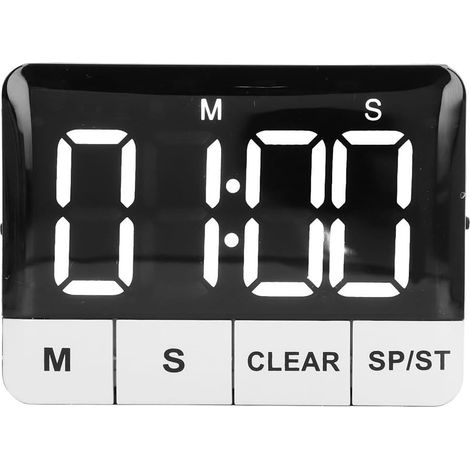 Minuteur de cuisine numérique avec aimant, alarme 120 dB et LED, (1/5)