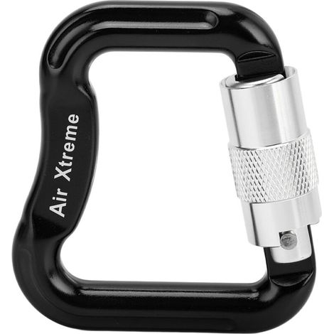D 20KN selbstsichernder Kletterkarabiner, leicht für Bergsteigen und Klettern, schwarz (1/5)