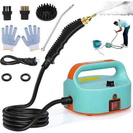 1500W Nettoyeur vapeur portable haute pression 50-400 ml/min, 3,5 bars, nettoyeur vapeur à main avec 3 têtes de brosse pour la maison, la cuisine, les tapis, le canapé