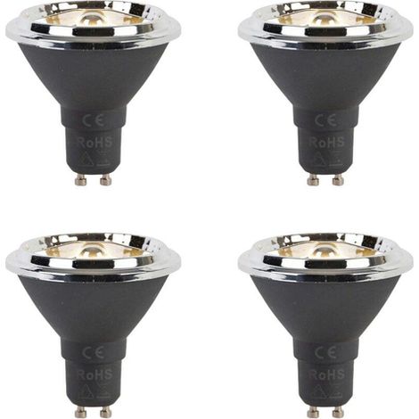 Luedd Ampoule LED - set de 4 - GU10 - 6W - 2700K - 450LM - dimmable (1/5)