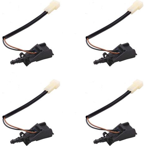 4 boquillas de pulverización de limpiaparabrisas calefactadas para coche Bora MK4 MK4 B5 Beetle Rapid 6E0955986B (1/2)