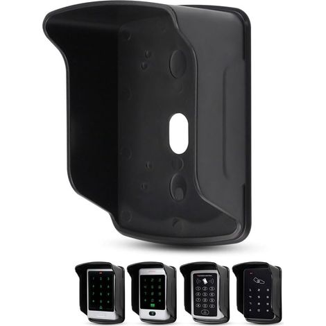 Housse de protection imperméable en plastique pour lecteur de clavier RFID, contrôle d'accès, sonnette, noir (1/5)