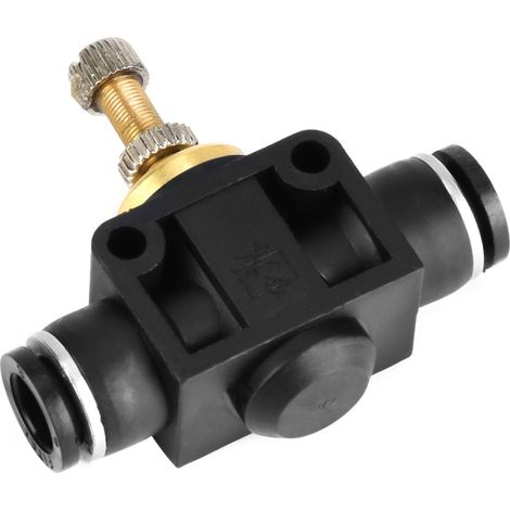 Régulateur de débit d'air pour tubes de 4/6/8 mm, raccord pneumatique en T (4 mm) (1/5)