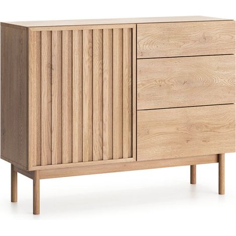 Idor Aparador de madera 1 puerta 3 cajones (1/5)