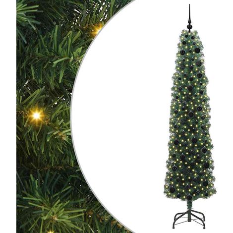 Árbol de Navidad artificial Verde 210 cm PVC, Acero y Plástico vidaXL