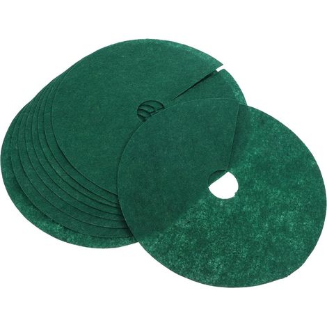 Lot de 10 Anneaux de Paillis Non Tissés 25 Cm Diamètre Extérieur, Barrière Anti-Racines pour Arbres et Plantes, Protection Mauvaises Herbes, Tissu Paillage Jardin Vert Foncé (1/5)